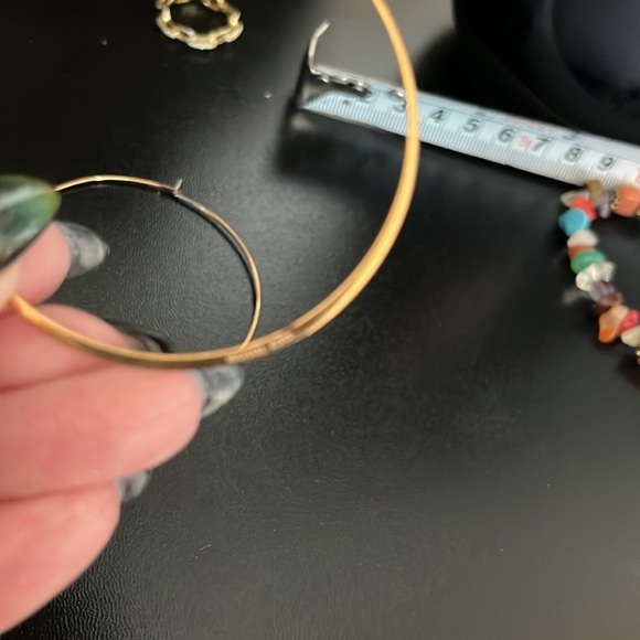 Elegant Michael Kors rose, gold, plated Hoop Earrings large - Picture 3 of 6